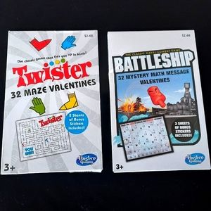 Hasbro Twister and Battleship Valentine Cards